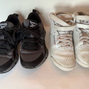 Reebok Kids Black and Gray Sneakers